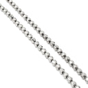 ノンブランド NON BRAND ボールチェーン 60cm ホワイトゴールド K18WG ネックレス 18K 18金 750 WG ロングネックレス