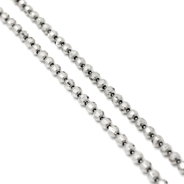 ノンブランド NON BRAND ボールチェーン 60cm ホワイトゴールド K18WG ネックレス 18K 18金 750 WG ロングネックレス