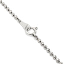 ノンブランド NON BRAND ボールチェーン 60cm ホワイトゴールド K18WG ネックレス 18K 18金 750 WG ロングネックレス