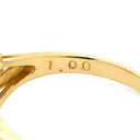 ノンブランド NON BRAND ダイヤモンド 1.00ct フラワーモチーフ イエローゴールド K18YG ダイヤモンド リング 指輪 18K 750 YG 花 8石 8粒 ラウンドブリリアント 12.5号