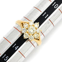 ノンブランド NON BRAND ダイヤモンド 1.00ct フラワーモチーフ イエローゴールド K18YG ダイヤモンド リング 指輪 18K 750 YG 花 8石 8粒 ラウンドブリリアント 12.5号