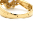 ノンブランド NON BRAND ダイヤモンド 0.50ct フラワーモチーフ イエローゴールド K18YG ダイヤモンド リング 指輪 18K 750 YG 花 ラウンドブリリアント カーブリング 10号