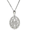 ノンブランド NON BRAND ダイヤモンド 2.00ct デザインペンダント ホワイトゴールド K18WG ダイヤモンド ネックレス オーバル 18K 750 WG