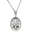ノンブランド NON BRAND ダイヤモンド 2.00ct デザインペンダント ホワイトゴールド K18WG ダイヤモンド ネックレス オーバル 18K 750 WG