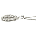ノンブランド NON BRAND ダイヤモンド 2.00ct デザインペンダント ホワイトゴールド K18WG ダイヤモンド ネックレス オーバル 18K 750 WG