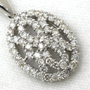 ノンブランド NON BRAND ダイヤモンド 2.00ct デザインペンダント ホワイトゴールド K18WG ダイヤモンド ネックレス オーバル 18K 750 WG