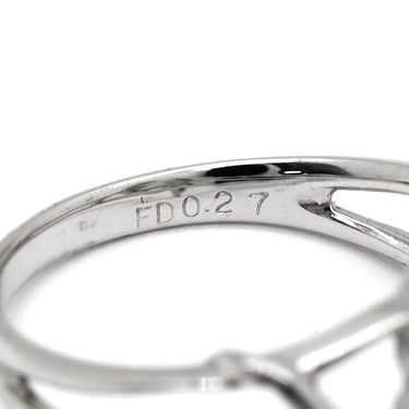 ノンブランド NON BRAND ダイヤモンド 0.27ct デザインリング ホワイトゴールド K18WG ダイヤモンド リング 指輪 18K 750 WG 12P 12石 12号