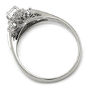 ノンブランド NON BRAND ダイヤモンド 0.271ct プラチナシルバー Pt900 ダイヤモンド リング 指輪 プラチナ900 スクエア ステップカット メレ テーパー 17号