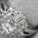 ノンブランド NON BRAND ダイヤモンド 0.271ct プラチナシルバー Pt900 ダイヤモンド リング 指輪 プラチナ900 スクエア ステップカット メレ テーパー 17号