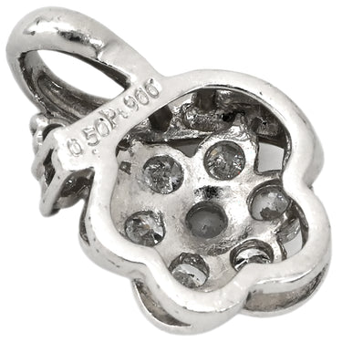 ノンブランド NON BRAND ダイヤ 0.50ct フラワーモチーフ プラチナシルバー Pt900 ダイヤモンド ペンダントトップ プラチナ900 ネックレストップ 花
