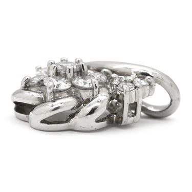 ノンブランド NON BRAND ダイヤ 0.50ct フラワーモチーフ プラチナシルバー Pt900 ダイヤモンド ペンダントトップ プラチナ900 ネックレストップ 花