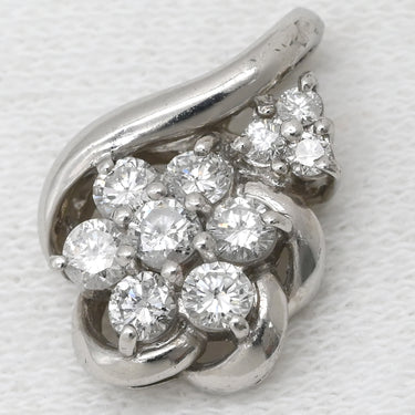 ノンブランド NON BRAND ダイヤ 0.50ct フラワーモチーフ プラチナシルバー Pt900 ダイヤモンド ペンダントトップ プラチナ900 ネックレストップ 花