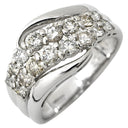 ノンブランド NON BRAND ダイヤモンド 1.00ct デザインリング プラチナシルバー Pt900 ダイヤモンド リング 指輪 プラチナ900 ウエーブ 16粒 16石 11.5号