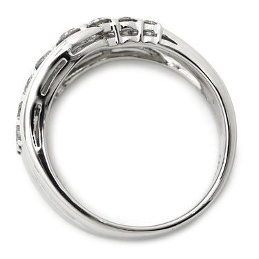 ノンブランド NON BRAND ダイヤモンド 1.00ct デザインリング プラチナシルバー Pt900 ダイヤモンド リング 指輪 プラチナ900 ウエーブ 16粒 16石 11.5号