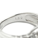 ノンブランド NON BRAND ダイヤモンド 1.00ct デザインリング プラチナシルバー Pt900 ダイヤモンド リング 指輪 プラチナ900 ウエーブ 16粒 16石 11.5号