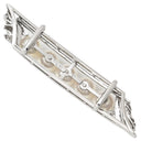 ノンブランド NON BRAND 5Pパール ダイヤ 0.15ct 帯どめ パールホワイト×プラチナシルバー Pt900 パール ダイヤモンド アクセサリー プラチナ 帯留め 5粒 5連 真珠 あこや アコヤ