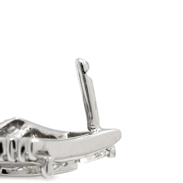 ノンブランド NON BRAND ダイヤモンド デザインピアス ホワイトゴールド K18WG ダイヤモンド ピアス 1P 1粒 プリンセスカット トリリアントカット