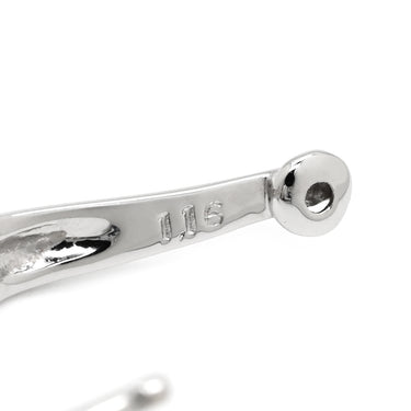 ノンブランド NON BRAND ダイヤモンド デザインピアス ホワイトゴールド K18WG ダイヤモンド ピアス 1P 1粒 プリンセスカット トリリアントカット