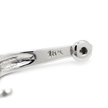 ノンブランド NON BRAND ダイヤモンド デザインピアス ホワイトゴールド K18WG ダイヤモンド ピアス 1P 1粒 プリンセスカット トリリアントカット