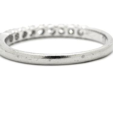 ノンブランド NON BRAND パヴェダイヤ 0.30ct 一文字リング プラチナシルバー Pt900 ダイヤモンド リング 指輪 プラチナ900 9石 9粒 1列 ラウンドブリリアント 11.5号