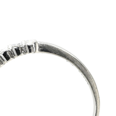 ノンブランド NON BRAND パヴェダイヤ 0.30ct 一文字リング プラチナシルバー Pt900 ダイヤモンド リング 指輪 プラチナ900 9石 9粒 1列 ラウンドブリリアント 11.5号