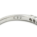 ノンブランド NON BRAND パヴェダイヤ 0.30ct 一文字リング プラチナシルバー Pt900 ダイヤモンド リング 指輪 プラチナ900 9石 9粒 1列 ラウンドブリリアント 11.5号