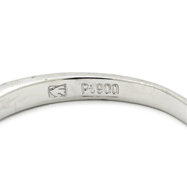 ノンブランド NON BRAND パヴェダイヤ 0.30ct 一文字リング プラチナシルバー Pt900 ダイヤモンド リング 指輪 プラチナ900 9石 9粒 1列 ラウンドブリリアント 11.5号