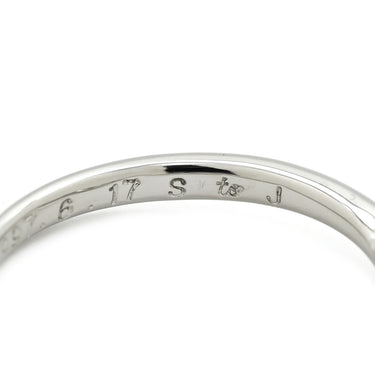 ノンブランド NON BRAND ダイヤモンド 0.376ct 立爪 プラチナシルバー Pt900 ダイヤモンド リング 指輪 プラチナ900 立爪 3P 3石 日付・イニシャル刻印あり 9号