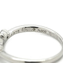 ノンブランド NON BRAND ダイヤモンド 0.376ct 立爪 プラチナシルバー Pt900 ダイヤモンド リング 指輪 プラチナ900 立爪 3P 3石 日付・イニシャル刻印あり 9号
