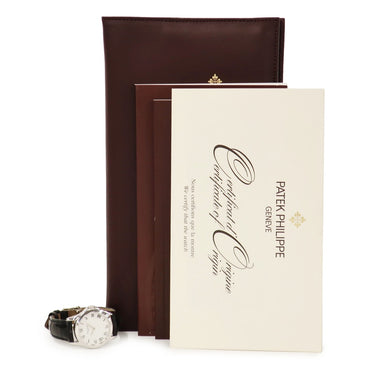 腕時計 パテックフィリップ PATEK PHILIPPE カラトラバ 4905G-001 手巻き レディース K18WG無垢 ホワイト 白 ローマン