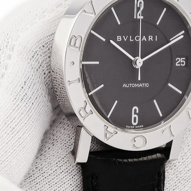 腕時計 ブルガリ Bvlgari ブルガリブルガリ BB33SLAUTO 自動巻き メンズ レディース OH済 デイト ブラック バー アラビア