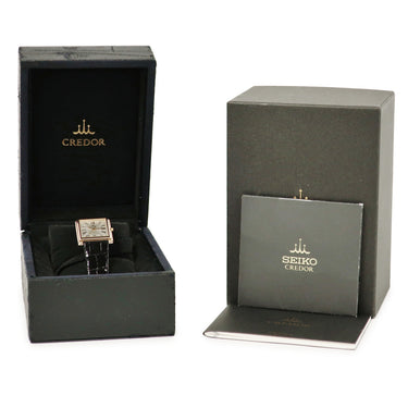 腕時計 クレドール Credor シグノ GBAR018 8J81-0AL0 クオーツ メンズ K18PG無垢 シルバー ローマン 角型 薄型 セイコー