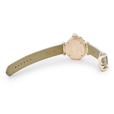 腕時計 カルティエ Cartier ミスパシャ WJ124028 クオーツ レディース K18PG無垢 純正ダイヤ シルバー 青針 アラビア