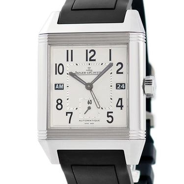 腕時計 ジャガールクルト JAEGER LECOULTRE レベルソ スクアドラ ホームタイム Q7008420 230.8.77 自動巻き メンズ 回転 スクエア 2タイム GMT