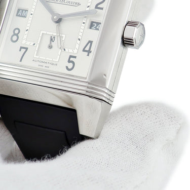 腕時計 ジャガールクルト JAEGER LECOULTRE レベルソ スクアドラ ホームタイム Q7008420 230.8.77 自動巻き メンズ 回転 スクエア 2タイム GMT