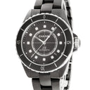 腕時計 シャネル CHANEL J12 キャリバー12.1 H5702 自動巻き メンズ ブラック 純正ダイヤ 逆回転防止ベゼル デイト