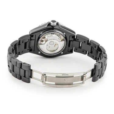 腕時計 シャネル CHANEL J12 キャリバー12.1 H5702 自動巻き メンズ ブラック 純正ダイヤ 逆回転防止ベゼル デイト