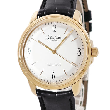 腕時計 グラスヒュッテ オリジナル GLASHUTTE ORIGINAL セネタ シックスティーズ 1-39-52-01-01-04 自動巻き メンズ K18RG無垢 シルバー