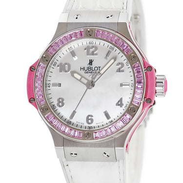 腕時計 ウブロ HUBLOT ビッグバン トゥッティ フルッティ ローズ 361.SP.6010.LR.1933 クオーツ レディース メーカーOH済 サファイア