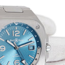 腕時計 ベル&ロス BELL＆ROSS BR05 GMT スカイブルー BR05G-PB-ST/SST 自動巻き メンズ デイト バー アラビア デュアルタイム