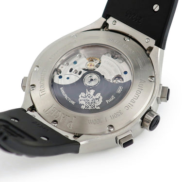 腕時計 ピアジェ PIAGET ポロ 45 クロノグラフ P10534 G0A34002 自動巻き メンズ ブラック バー デイト 2タイムゾーン表示