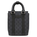 グッチ GUCCI ミニ トートバッグ ウェブライン 696010 ブラック GGスプリームキャンバス 2WAYバッグ シルバー金具 黒 ショルダー シェリーライン