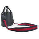 グッチ GUCCI ミニ トートバッグ ウェブライン 696010 ブラック GGスプリームキャンバス 2WAYバッグ シルバー金具 黒 ショルダー シェリーライン