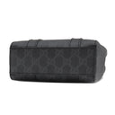 グッチ GUCCI ミニ トートバッグ ウェブライン 696010 ブラック GGスプリームキャンバス 2WAYバッグ シルバー金具 黒 ショルダー シェリーライン