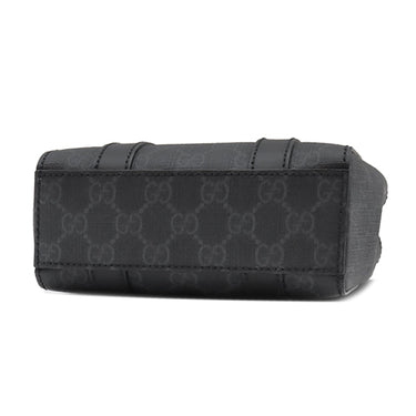 グッチ GUCCI ミニ トートバッグ ウェブライン 696010 ブラック GGスプリームキャンバス 2WAYバッグ シルバー金具 黒 ショルダー シェリーライン