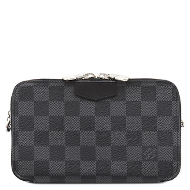 ルイヴィトン LOUIS VUITTON アルファ ウエアラブル ウォレット N60418 ダミエグラフィット レザー モノグラムエクリプスキャンバス ショルダーバッグ シルバー金具 グレー