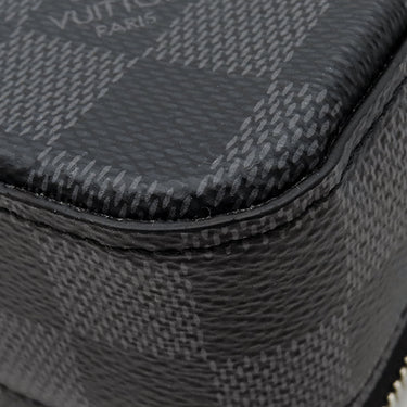 ルイヴィトン LOUIS VUITTON アルファ ウエアラブル ウォレット N60418 ダミエグラフィット レザー モノグラムエクリプスキャンバス ショルダーバッグ シルバー金具 グレー