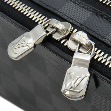 ルイヴィトン LOUIS VUITTON アルファ ウエアラブル ウォレット N60418 ダミエグラフィット レザー モノグラムエクリプスキャンバス ショルダーバッグ シルバー金具 グレー