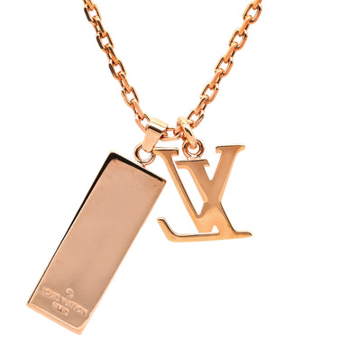 ルイヴィトン LOUIS VUITTON DJ ボキャブラリー キーボード LVロゴ M69461 ピンクゴールド GP ネックレス 鍵盤モチーフ