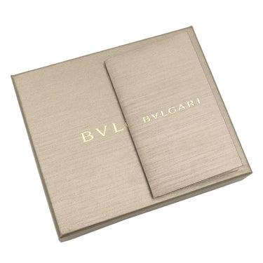 ブルガリ BVLGARI マン コンパクトウォレット 294730 ブラック グレインカーフレザー 二つ折り財布 シルバー金具 黒 二つ折り 札入れ